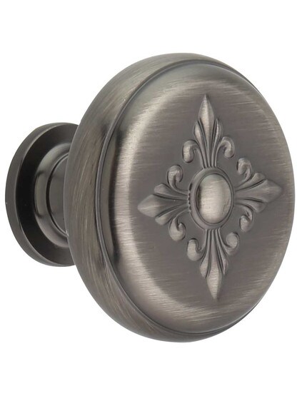 Lafayette Decorative Cabinet Knob - 1 3/8 inch Diameter in Brushed Pewter.